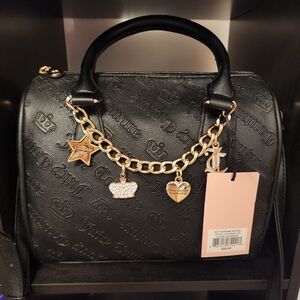Juicy Couture Black Handbag with Gold Accents